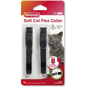 Beaphar Soft Velvet Flea Collar for Cats Twin Pack 30cm Repels Fleas Beaphar Soft Velvet Flea Collar for Cats Twin Pack 30cm Repels Fleas