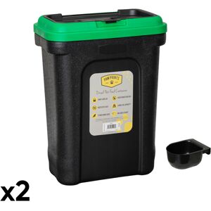 Kingfisher 2 x 30 Litre Plastic Dried Pet Food Storage Container Tubs with Food Scoop Kingfisher 2 x 30 Litre Plastic Dried Pet Food Storage Container Tubs with Food Scoop