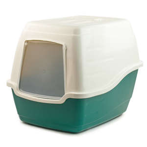 KCT Enclosed Hooded Large Cat Litter Box/Tray/Pet Loo - Green KCT Enclosed Hooded Large Cat Litter Box/Tray/Pet Loo - Green