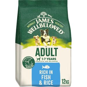 James Wellbeloved Dog Adult Hypoallergenic Dry Food Fish & Rice 12kg (Fish & Ric James Wellbeloved Dog Adult Hypoallergenic Dry Food Fish & Rice 12kg (Fish & Ric