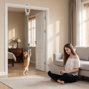 PawHut Interactive Cat Toys Door Hanging Automatic Cat Toy Mouse & Teaser PawHut Interactive Cat Toys Door Hanging Automatic Cat Toy Mouse & Teaser