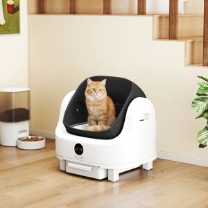 PawHut Self Cleaning Cat Litter Tray with Integrated Security Protection PawHut Self Cleaning Cat Litter Tray with Integrated Security Protection