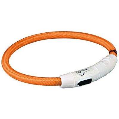 Dog Collar Usb Flash Light Ring Orange (l_xl: 65 Cm/ø 7 Mm) - Trixie Sizes - us Dog Collar Usb Flash Light Ring Orange (l_xl: 65 Cm/ø 7 Mm) - Trixie Sizes - us