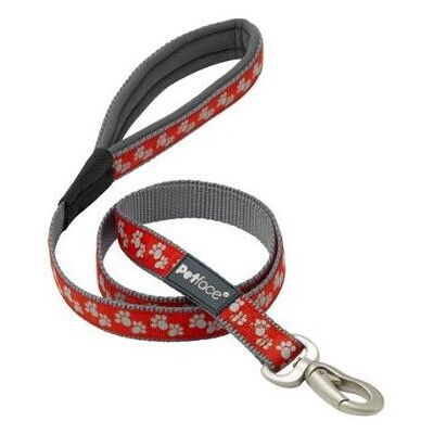 Petface Signature Padded Red Paws Dog Lead - Dog Lead Petface Signature Padded Red Paws Dog Lead - Dog Lead