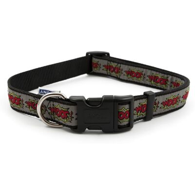 Ancol - Indulgence Nylon Adjustable Collar - Grey - 45-70cm - Pet collar Ancol - Indulgence Nylon Adjustable Collar - Grey - 45-70cm - Pet collar