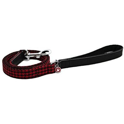 Rosewood Wag-N-Walk Designer Red/Black Houndstooth Dog Lead, 40-inch Length x 3/ Rosewood Wag-N-Walk Designer Red/Black Houndstooth Dog Lead, 40-inch Length x 3/