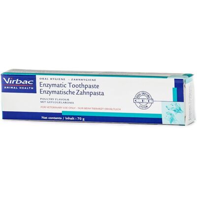 Virbac Enzymatic Dental Toothpaste for Cats & Dogs 70g - Poultry Virbac Enzymatic Dental Toothpaste for Cats & Dogs 70g - Poultry