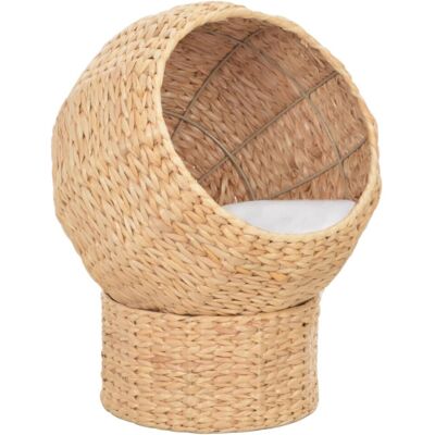 vidaXL Cat Basket with Cushion Seagrass - Indoor Cat Bed vidaXL Cat Basket with Cushion Seagrass - Indoor Cat Bed