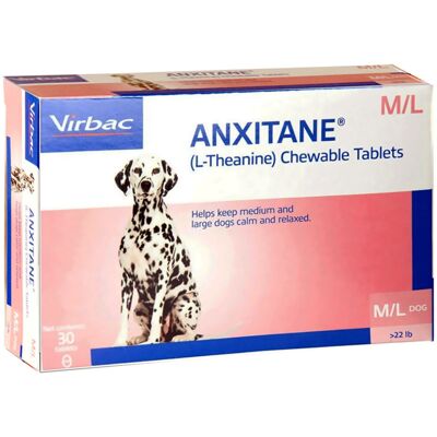 Virbac Anxitane 30 Chewable Tablets for Medium/Large Dogs - Stress Relief Virbac Anxitane 30 Chewable Tablets for Medium/Large Dogs - Stress Relief