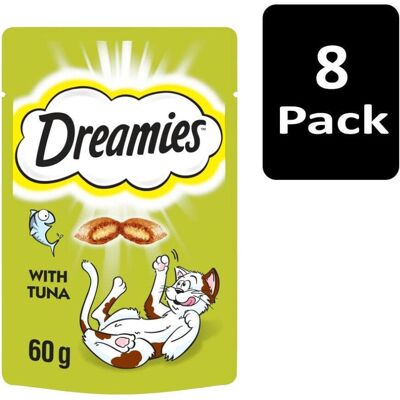 Dreamies Tuna Cat Treats - One Size - 8x60g - 480g - Cat Treats Dreamies Tuna Cat Treats - One Size - 8x60g - 480g - Cat Treats
