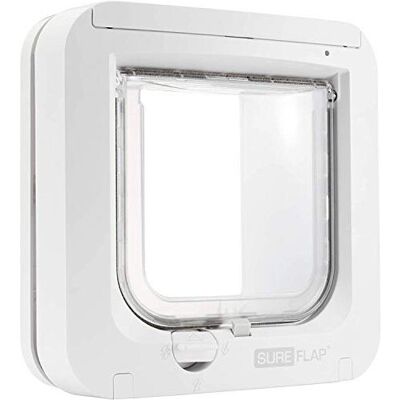 Sure Petcare SureFlap Cat Flap with Microchip Identification, White (4 x AA batteries require Sure Petcare SureFlap Cat Flap with Microchip Identification, White (4 x AA batteries require
