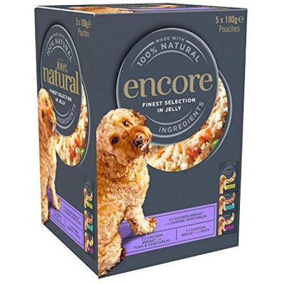 Encore Dog Jelly Pouch Multipack - Natural Wet Dog Food in Jelly Encore Dog Jelly Pouch Multipack - Natural Wet Dog Food in Jelly