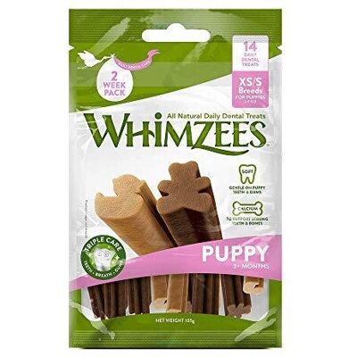 WHIMZEES Puppy Natural Dental Dog Chews Long Lasting, XS/S - 14 Pieces WHIMZEES Puppy Natural Dental Dog Chews Long Lasting, XS/S - 14 Pieces