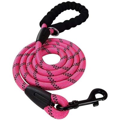 Pet Wiz - Reflective Rope Dog Lead - Pink - 1.5m - Dog Lead Pet Wiz - Reflective Rope Dog Lead - Pink - 1.5m - Dog Lead