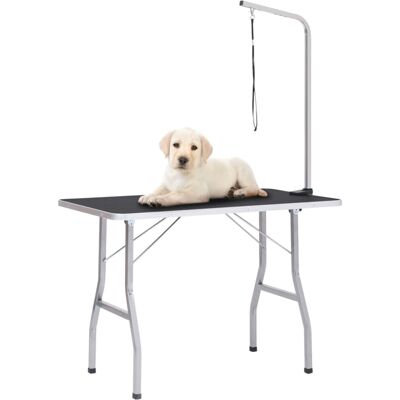 vidaXL Adjustable Dog Grooming Table with 1 Loop vidaXL Adjustable Dog Grooming Table with 1 Loop