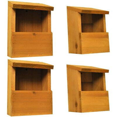 Selections Wooden Robin Birdhouse Garden Nest Boxes Set of 4 Selections Wooden Robin Birdhouse Garden Nest Boxes Set of 4