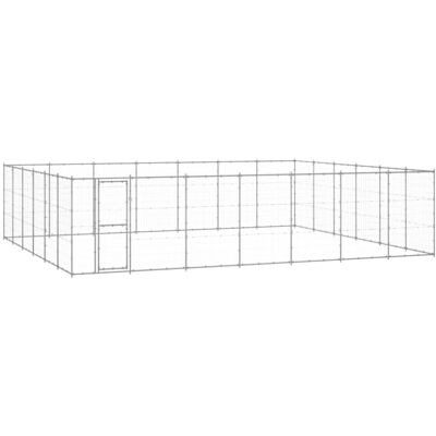 vidaXL Outdoor Dog Kennel Galvanised Steel 50.82 m² - Dog House Cage vidaXL Outdoor Dog Kennel Galvanised Steel 50.82 m² - Dog House Cage