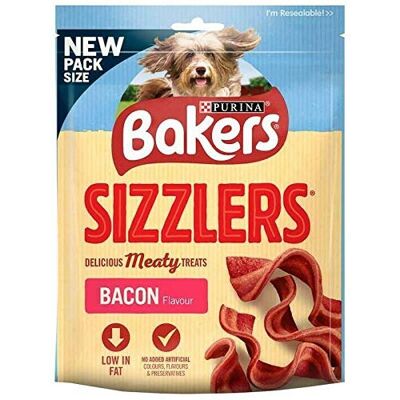 Purina Bakers Sizzlers Bacon 6x90gm Dry Dog Treats Purina Bakers Sizzlers Bacon 6x90gm Dry Dog Treats