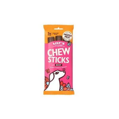 Lily's Kitchen Chew Sticks with Beef Dog Treat 120g (Pack of 10) Lily's Kitchen Chew Sticks with Beef Dog Treat 120g (Pack of 10)