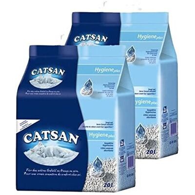 Catsan - Hygiene - Non-Clumping - 2 x 20L - Cat Litter Catsan - Hygiene - Non-Clumping - 2 x 20L - Cat Litter