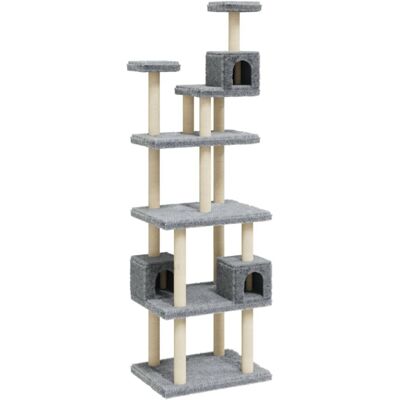 vidaXL Cat Tree with Sisal Posts - 188cm Indoor Play Tower vidaXL Cat Tree with Sisal Posts - 188cm Indoor Play Tower