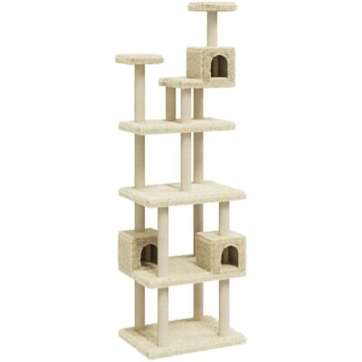 vidaXL Cat Tree with Sisal Scratching Posts 188cm - Cat Play Tower vidaXL Cat Tree with Sisal Scratching Posts 188cm - Cat Play Tower
