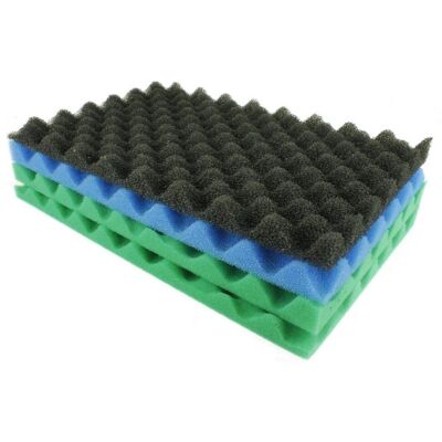 (Foam 3 Pack 18x25in Coarse-Med-Fine) Swell UK Pond Filter Foam Replacement Medi (Foam 3 Pack 18x25in Coarse-Med-Fine) Swell UK Pond Filter Foam Replacement Medi