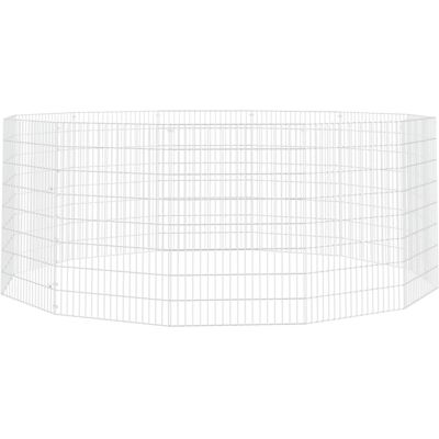 vidaXL Silver Galvanized Iron Animal Enclosure 54x80 cm - Animal Enclosure vidaXL Silver Galvanized Iron Animal Enclosure 54x80 cm - Animal Enclosure