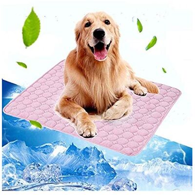 KALINU Pet Cooling Mat, Heat Relief Mat Dog Cooling Pad, Ice Silk Material Soft KALINU Pet Cooling Mat, Heat Relief Mat Dog Cooling Pad, Ice Silk Material Soft