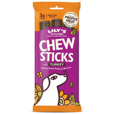 Lily's Kitchen Dog Chew Sticks with Turkey 120g (Pack of 10) Lily's Kitchen Dog Chew Sticks with Turkey 120g (Pack of 10)