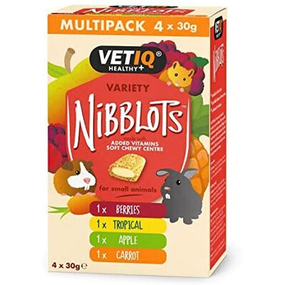 Vetiq Nibblots For Small Animals Variety Pack 4x30g - Omega-3 Vitamins & Rosemary Extr Vetiq Nibblots For Small Animals Variety Pack 4x30g - Omega-3 Vitamins & Rosemary Extr