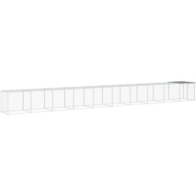 vidaXL Chicken Cage with Roof - Galvanised Steel - 1003x98x90 cm vidaXL Chicken Cage with Roof - Galvanised Steel - 1003x98x90 cm