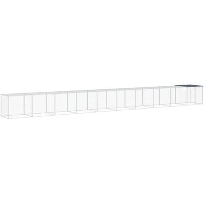 vidaXL Chicken Cage with Roof - 1003x98x90 cm - Galvanised Steel vidaXL Chicken Cage with Roof - 1003x98x90 cm - Galvanised Steel