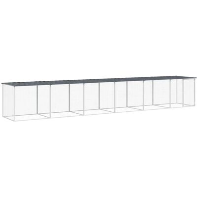 vidaXL Chicken Cage with Roof Anthracite 603x98x90 cm - Chicken Cage vidaXL Chicken Cage with Roof Anthracite 603x98x90 cm - Chicken Cage