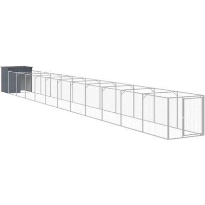 vidaXL Dog House - Galvanised Steel, Anthracite, 110x1221x110 cm vidaXL Dog House - Galvanised Steel, Anthracite, 110x1221x110 cm