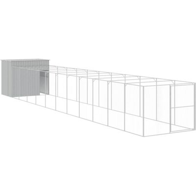 vidaXL Dog Kennel and Run - Durable Galvanized Steel, Ventilated, Large vidaXL Dog Kennel and Run - Durable Galvanized Steel, Ventilated, Large