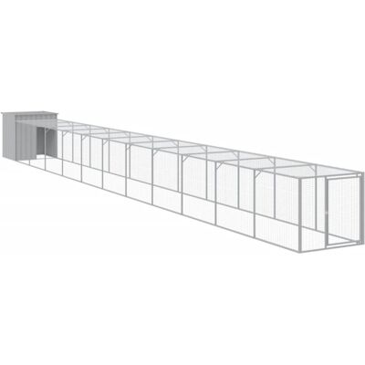 vidaXL Chicken Cage - Galvanised Steel - 110x1221x110 cm - Chicken Run Coop vidaXL Chicken Cage - Galvanised Steel - 110x1221x110 cm - Chicken Run Coop