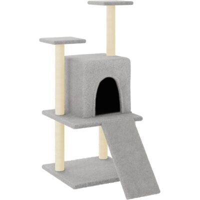 vidaXL Cat Scratching Post light grey 110cm (172038) vidaXL Cat Scratching Post light grey 110cm (172038)