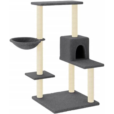 vidaXL Cat tree with sisal scratching posts 95 cm - dark grey (172075) vidaXL Cat tree with sisal scratching posts 95 cm - dark grey (172075)
