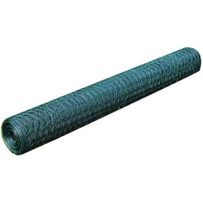 vidaXL Green PVC Coated Chicken Wire Fence - Chicken Wire Fence vidaXL Green PVC Coated Chicken Wire Fence - Chicken Wire Fence