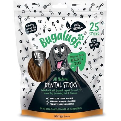 Bugalugs - Dental Sticks - Chicken - 25 Sticks - Dog Treats Bugalugs - Dental Sticks - Chicken - 25 Sticks - Dog Treats