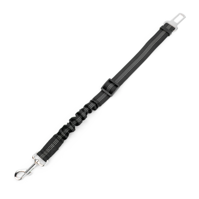 KCT Dog Seat Belt Clip Lead - Black KCT Dog Seat Belt Clip Lead - Black