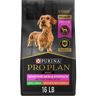 Purina Pro Plan Sensitive Skin and Stomach Adult Dog Food Small Breed Salmon and Purina Pro Plan Sensitive Skin and Stomach Adult Dog Food Small Breed Salmon and