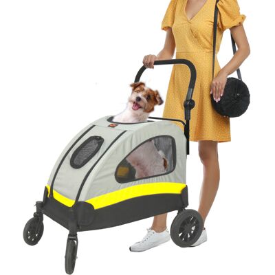 Bingopaw Dog Stroller 4 Wheel Travel Pet Stroller Carrier Loads up to 20kg Bingopaw Dog Stroller 4 Wheel Travel Pet Stroller Carrier Loads up to 20kg