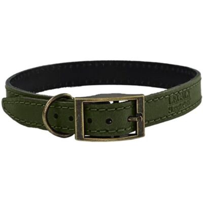HugglePets Legacy Leather Dog Collar - Khaki HugglePets Legacy Leather Dog Collar - Khaki