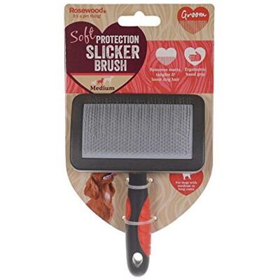 Rosewood Soft Protection Slicker Brush for Dogs, Medium Rosewood Soft Protection Slicker Brush for Dogs, Medium