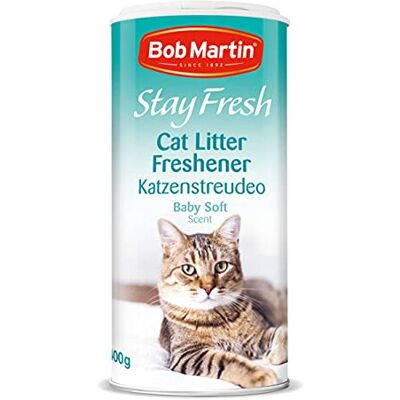 Bob Martin Cat Litter Freshener Powder, Baby Soft Scent Effective Odour Cont Bob Martin Cat Litter Freshener Powder, Baby Soft Scent Effective Odour Cont