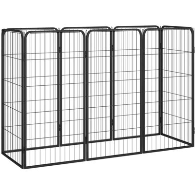 vidaXL 8-Panel Dog Playpen Black 50x100 cm Powder-coated Steel - Dog Playpen vidaXL 8-Panel Dog Playpen Black 50x100 cm Powder-coated Steel - Dog Playpen