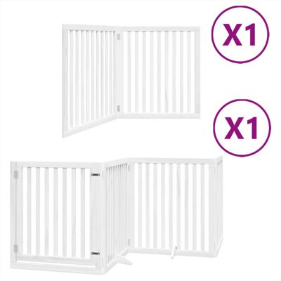 (white, 80 x 90 x 2 cm/ 6 pcs) vidaXL Dog Gate with Door Foldable 9 Panels Dog F (white, 80 x 90 x 2 cm/ 6 pcs) vidaXL Dog Gate with Door Foldable 9 Panels Dog F