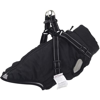 (black, xl) vidaXL Dog Coat with Harness Waterproof Reflective Dog Winter Coat D (black, xl) vidaXL Dog Coat with Harness Waterproof Reflective Dog Winter Coat D